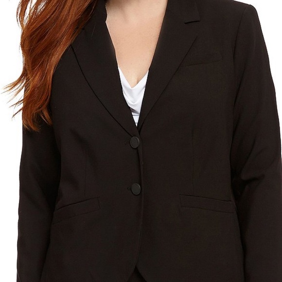 Calvin Klein Jackets & Blazers - Calvin Klein Woman black blazer silver trim hemmed